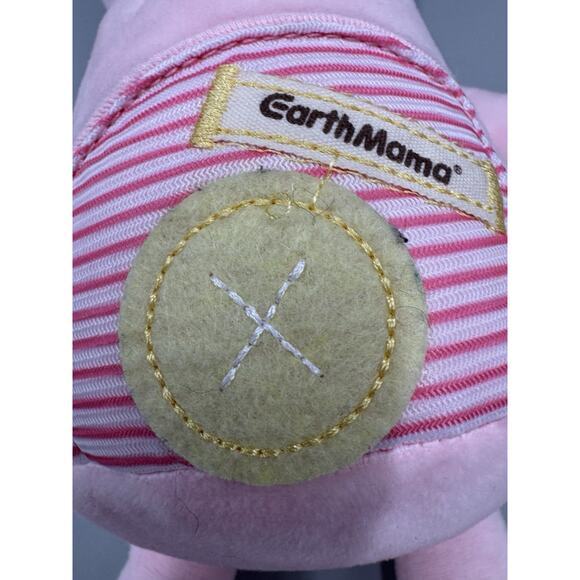 Earth Mama Pink Bunny Rabbit Plush X On Tummy 13” Stuffed Animal - Picture 6 of 6